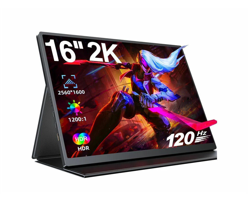 Portable Monitor For Laptop 16" 2K 120HZ HDR FreeSync Portable Monitor