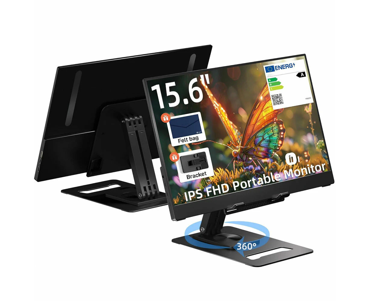 Portable Monitor Ultra-Slim 15.6 Inch Full HD IPS Laptop Screen Extender