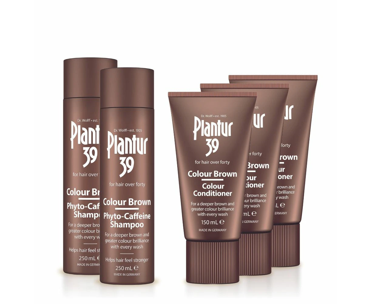 Plantur 39 2x Shampoo + 3x Conditioner Brown Bundle for a Breathtaking Shade of Brown