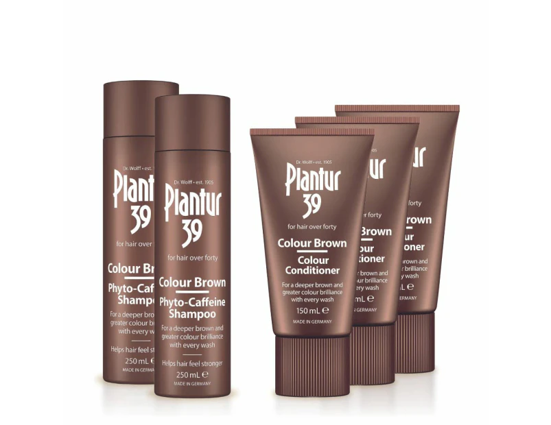 Plantur 39 2x Shampoo + 3x Conditioner Brown Bundle for a Breathtaking Shade of Brown