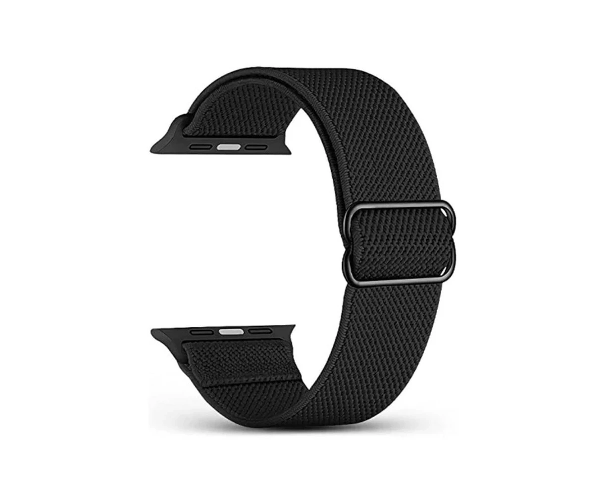 REDEFINE Stretchy Nylon Watch Band for Apple Watch 42mm / 44mm / 45mm / 49mm Black