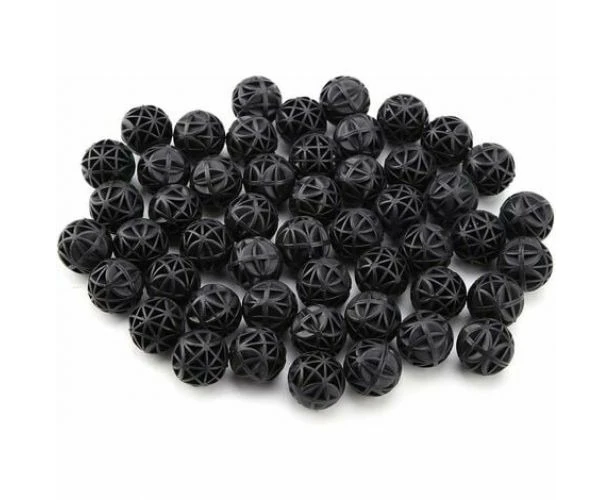 35 pcs Bio Balle, 26mm Balle Biologique pour Fish Tank Pond Aquarium Fontaine Cascade Filtration et Nettoyage (Noir)