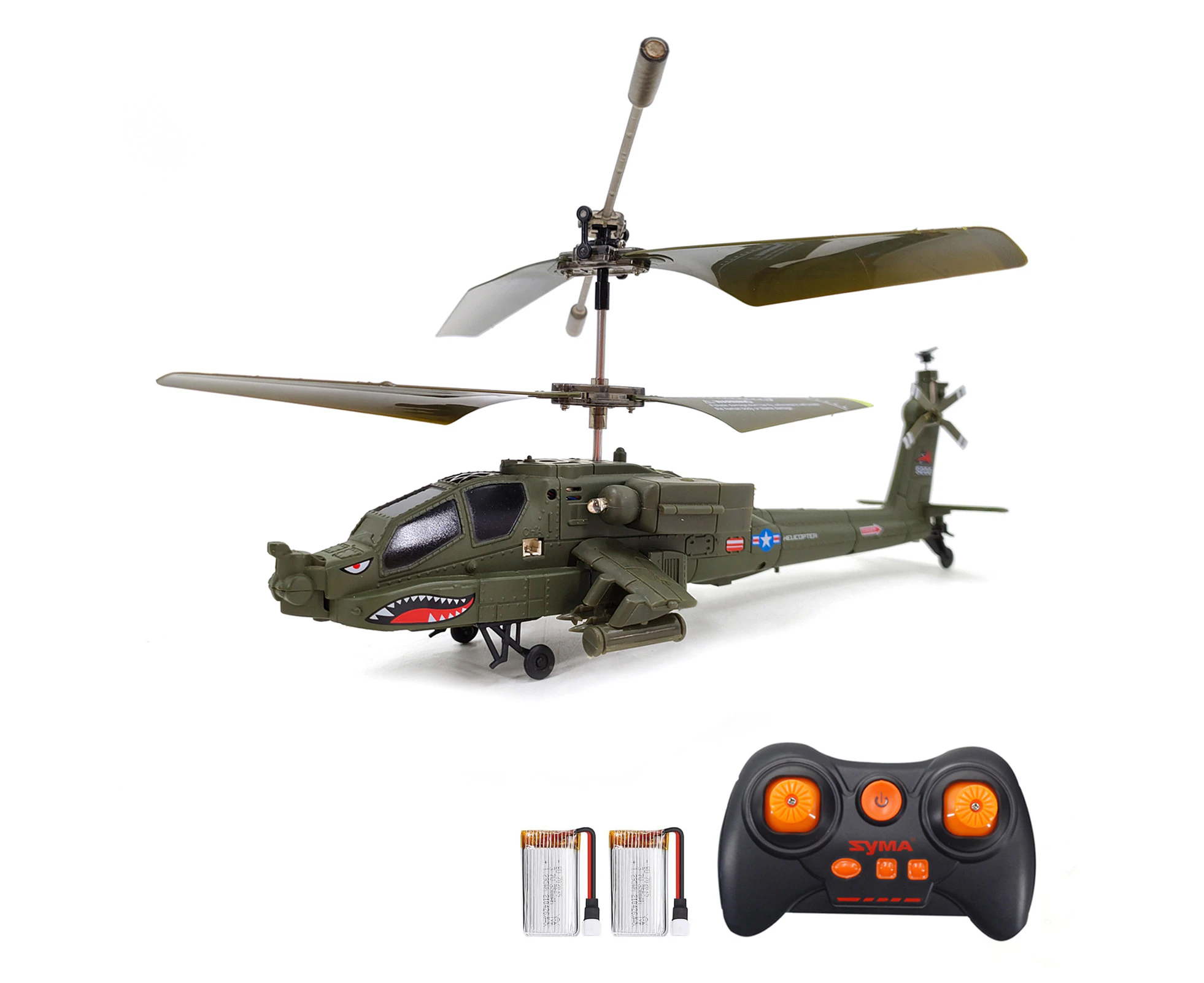 SYMA S109H Remote Control Helicopter with Dual Propeller 2.4GHz Remote Control Drone Altitude Hold-Toy 2 Battery