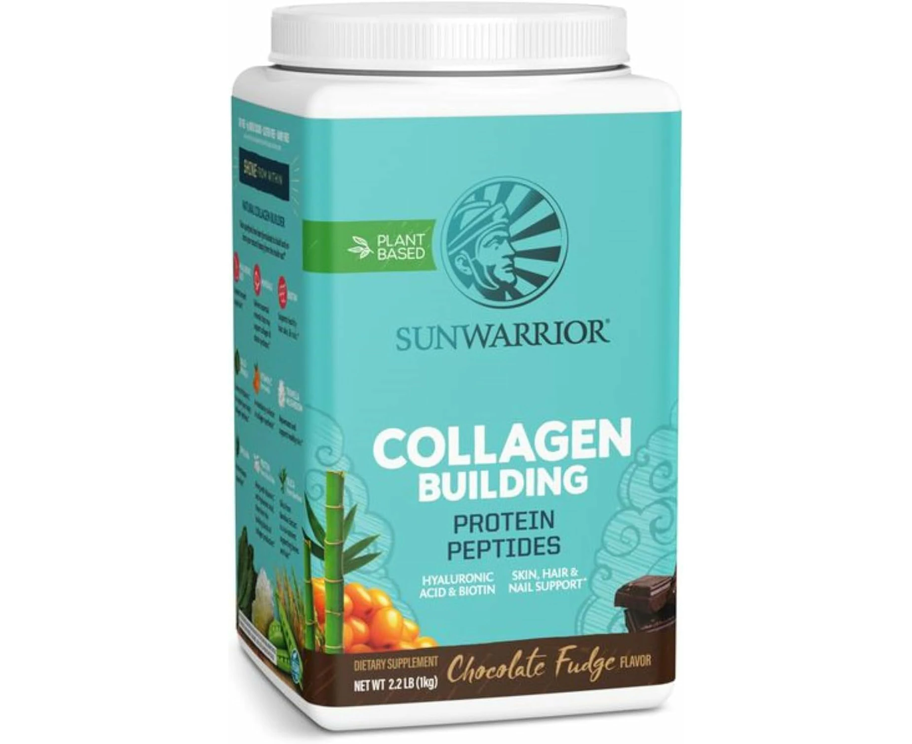 Sunwarrior Vegan Collagen Peptides Powder Plant Based Vegan Collagen Powder Organic Collagen Protein Powder Hyaluronic Acid Biotin - for Wellness