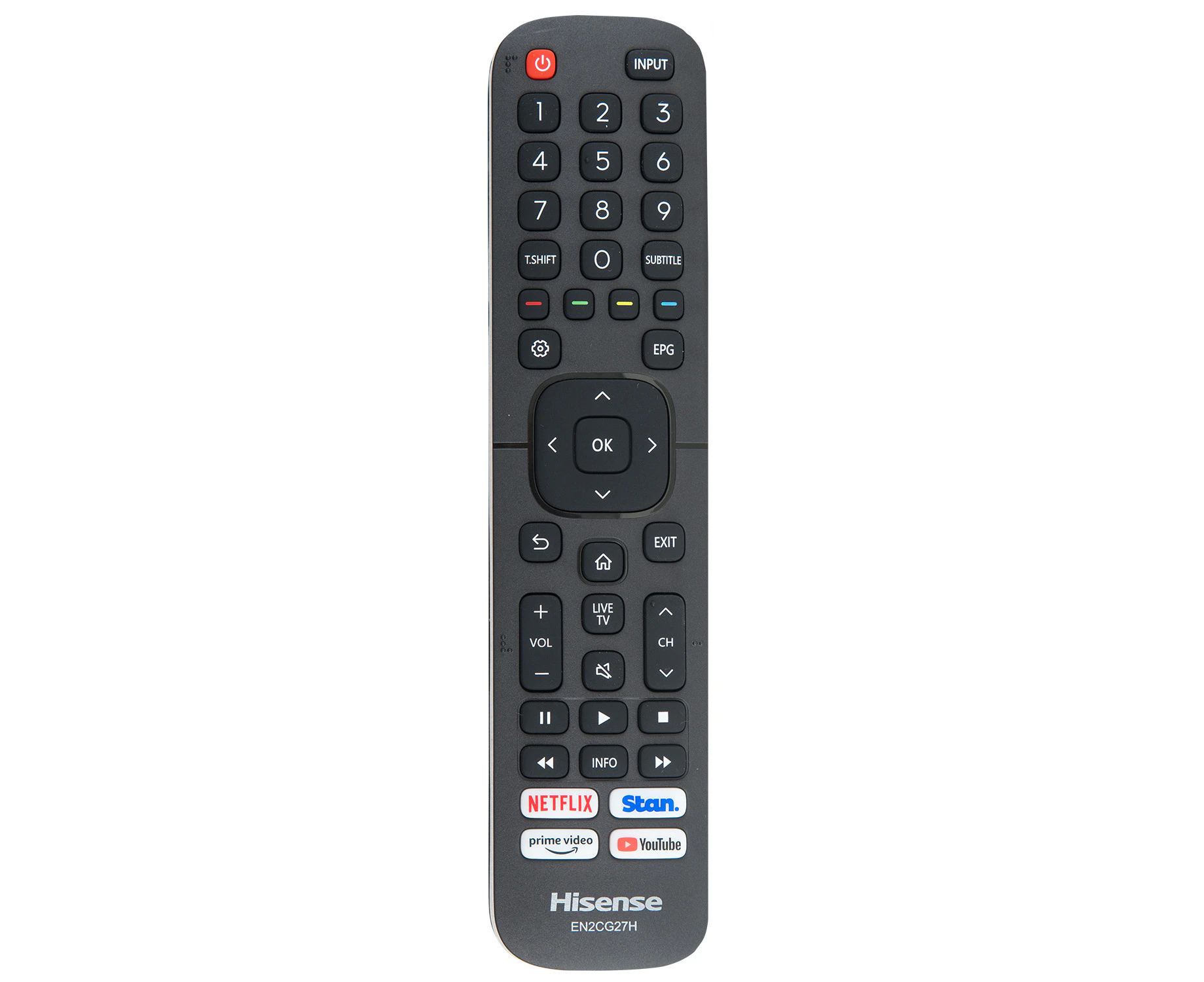 Hisense TV Remote Control - T274989 and EN2CG27H