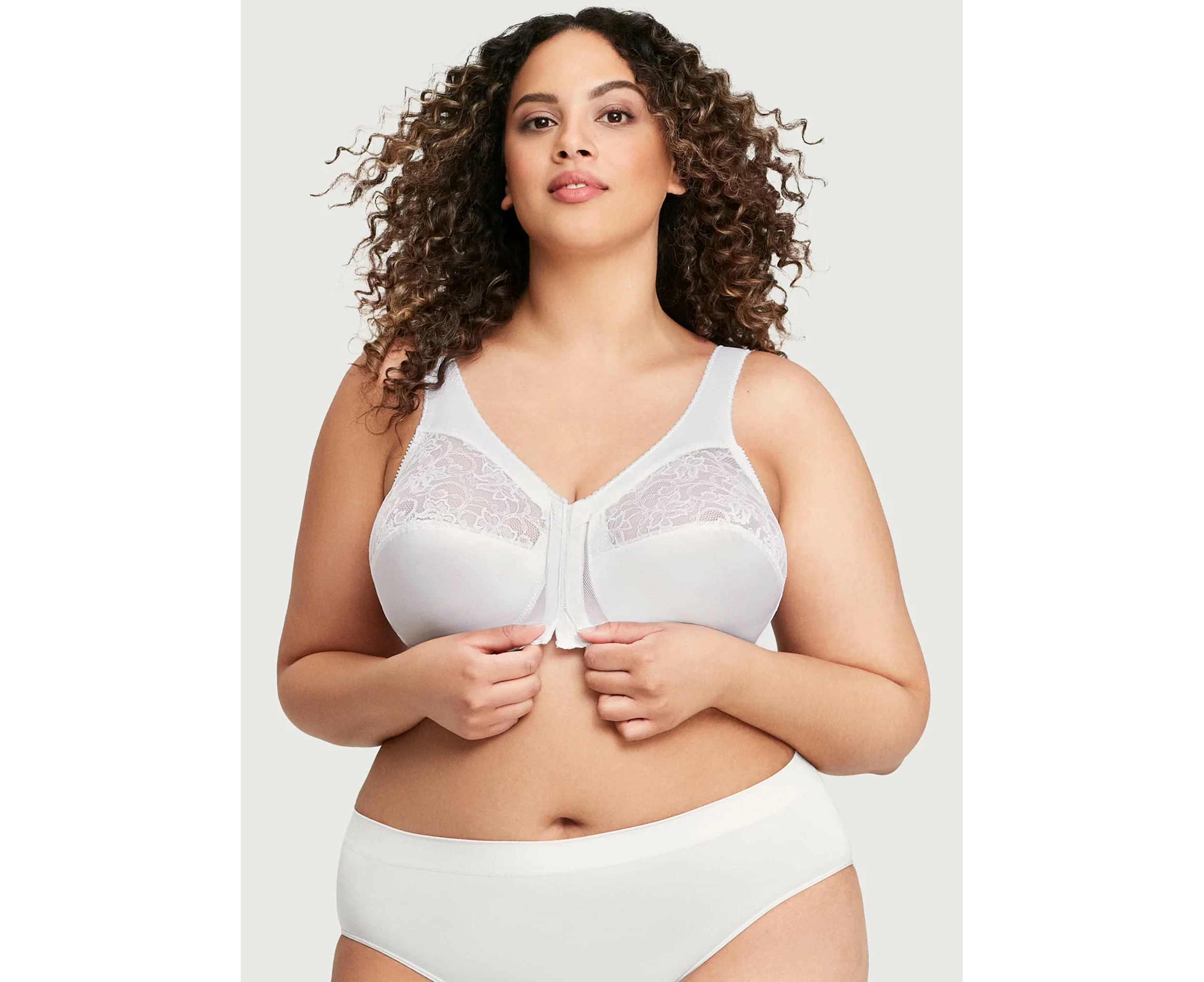 Glamorise: Magic Lift Front Opening Bra  White