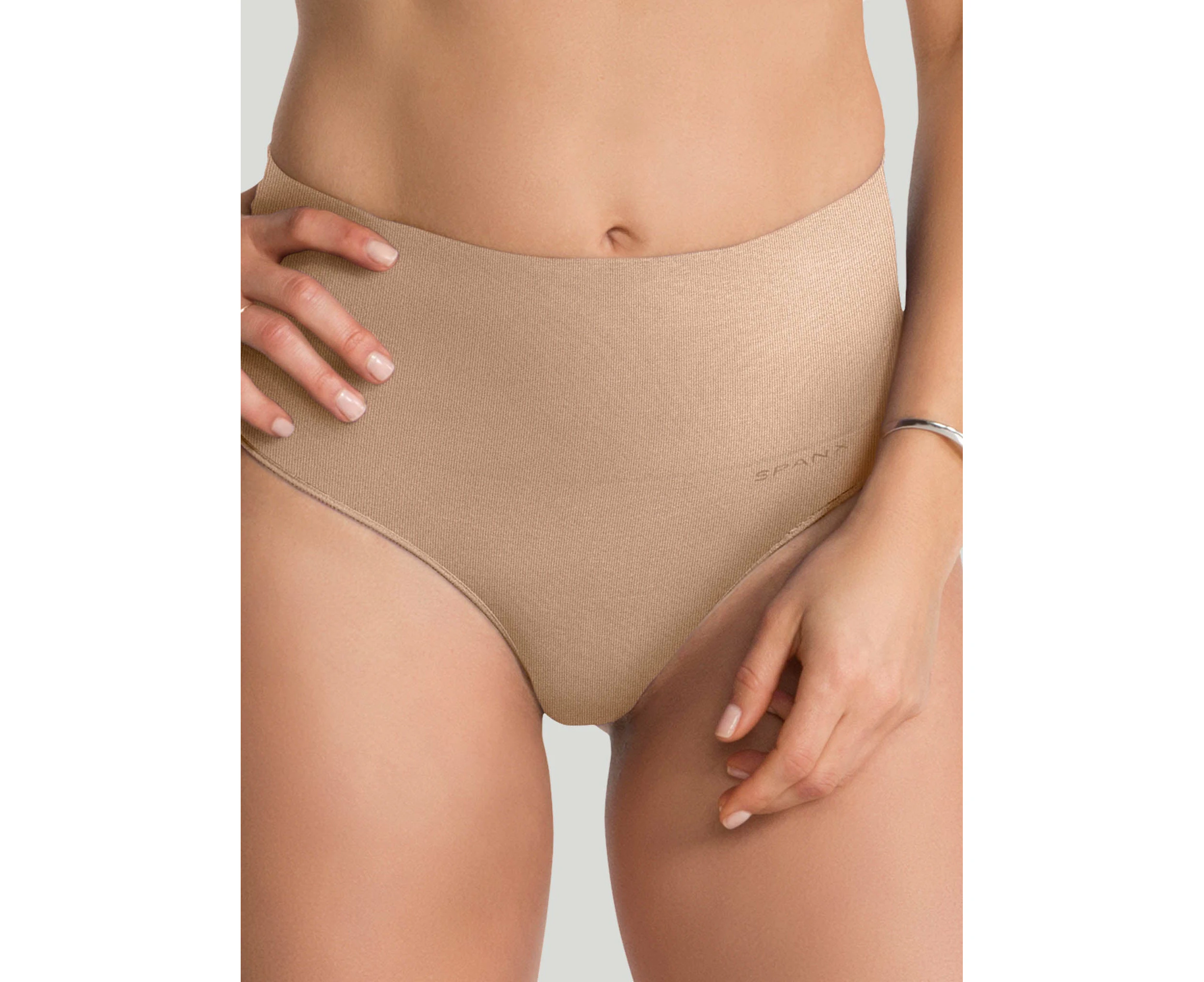 Spanx Beige Womens Size Medium M High-Waist Seamless Shapewear Thong