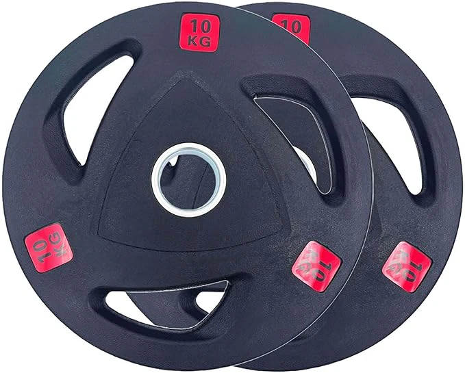 10kg Rubber Olympic Weight Plates  - PAIR