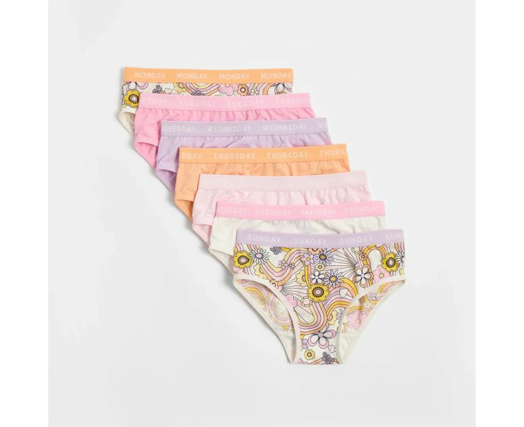 Girls Briefs 7 Pack - Maxx - Rainbow Floral