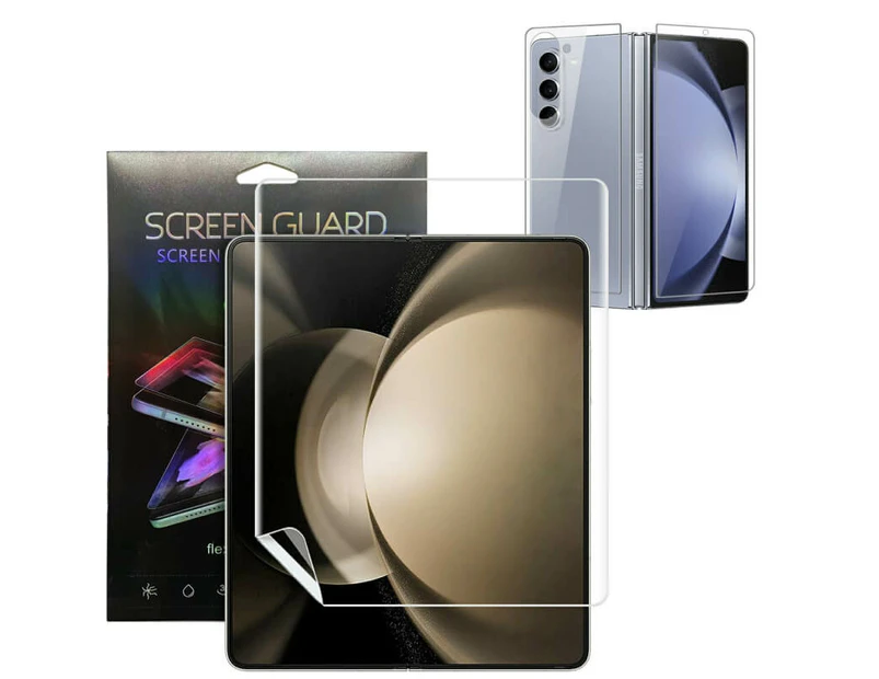 For Samsung Galaxy Z Fold 6 Fexible Membrane Scratch ResistanceTPU HD Clear Screen Protector Flim - Full Set (3 Pieces)