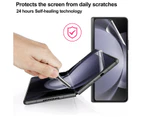 For Samsung Galaxy Z Fold 6 Fexible Membrane Scratch ResistanceTPU HD Clear Screen Protector Flim - Full Set (3 Pieces)