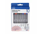 10 Pack Assorted Colours Ballpoint Pens - Anko