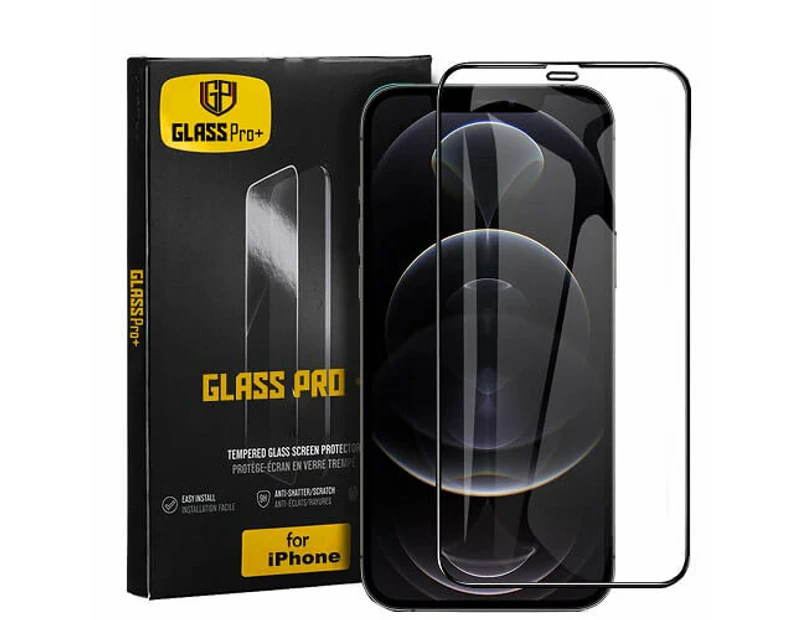 [1 PACK] For Apple iPhone 12 Pro Max Screen Protector Full Coverage Tempered Glass Screen Protector Guard (Black)