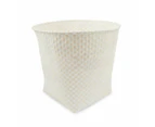 Round Plastic Check Weave Basket, Natural - Anko