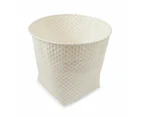 Round Plastic Check Weave Basket, Natural - Anko