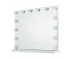 Rectangle Hollywood Mirror, White