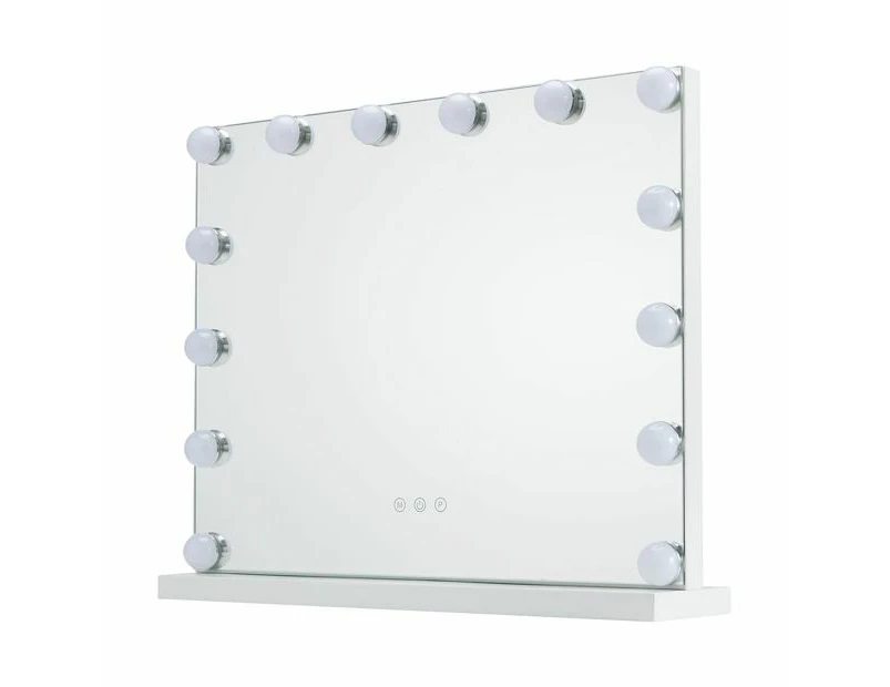 Rectangle Hollywood Mirror, White