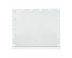 Rectangle Hollywood Mirror, White