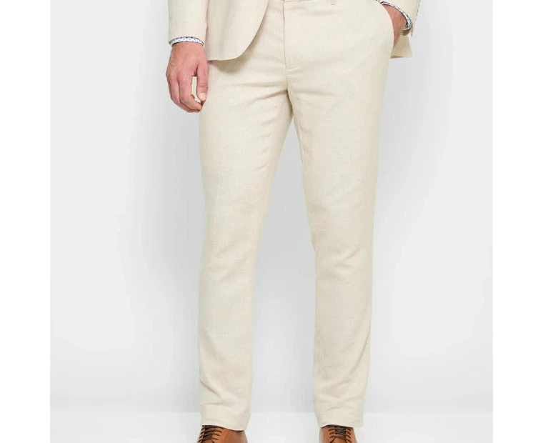 Linen Blend Suit Pants - Preview