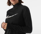 Nike Women's Dri-FIT Swoosh 1/4-Zip Mid Layer - Black