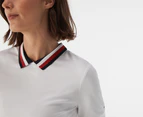 Tommy Hilfiger Women's Abby Relaxed Short Sleeve Polo Shirt - Fresh White