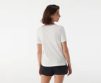 Tommy Hilfiger Women's Essential Crew Neck Short Sleeve Tee / T-Shirt / Tshirt - Fresh White