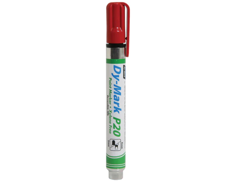 Paint Marker P20 Reversible Bullet/Chisel Tip - 12 Pack - Red