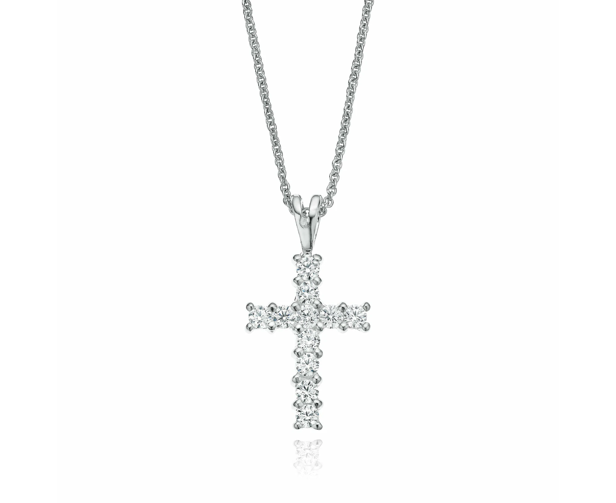 Sterling Silver Cubic Zirconia Cross Pendant