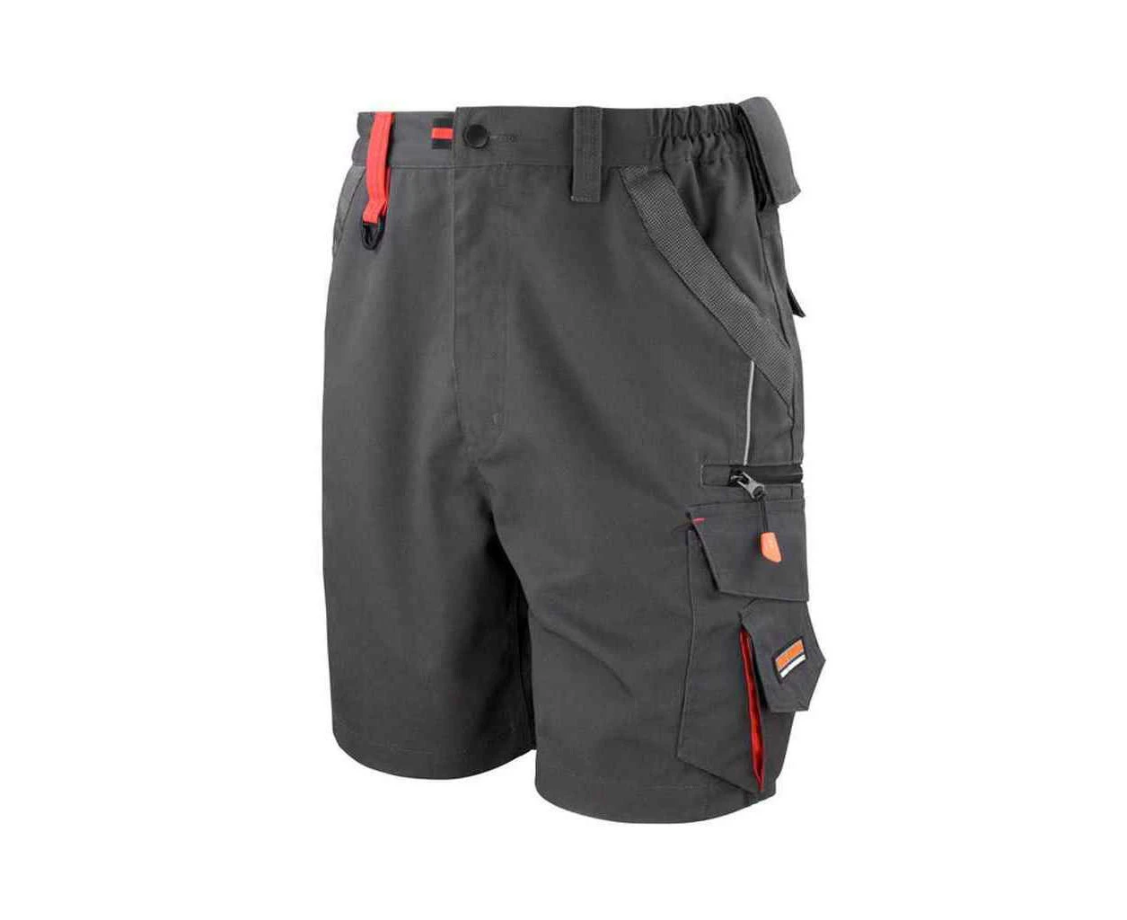 WORK-GUARD By Result Mens Technical Cargo Shorts (Grey/Black) - PC6605