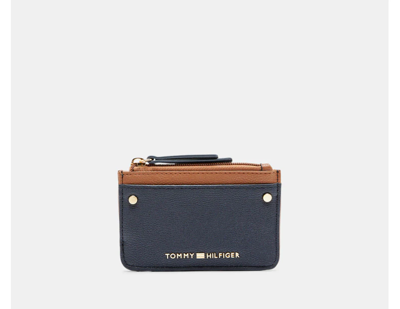 Tommy Hilfiger Sydney II Zip Card Case - Tommy Navy/Cognac