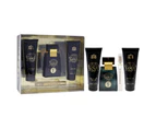 Gold by New Brand for Men - 3 Pc Gift Set 3.3oz EDT Spray, 0.5oz EDT Spray, 4.3oz Shower Gel, 4.3oz After Shave