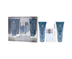 Invincible by New Brand for Men - 4 Pc Gift Set 3.3oz EDT Spray, 0.5oz EDT Spray, 4.3oz After Shave, 4.3oz Shower Gel