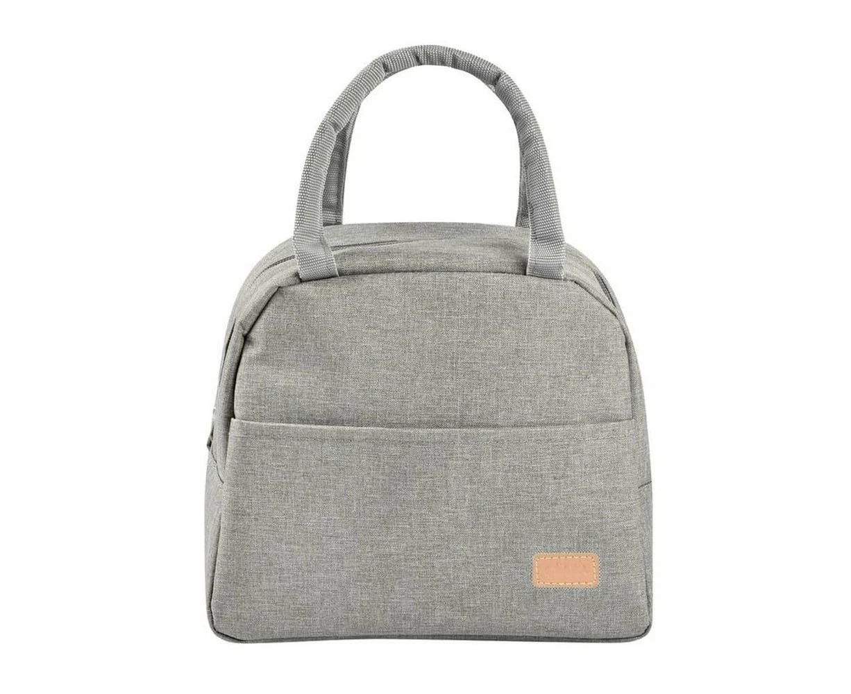 BEABA, Baby Child Lunch Cool Bag, Small Cooler Bag, Keeps food Hot or Cold, Large Capacity 5L, Waterproof fabric, Front pocket, Soft material, Heather Grey