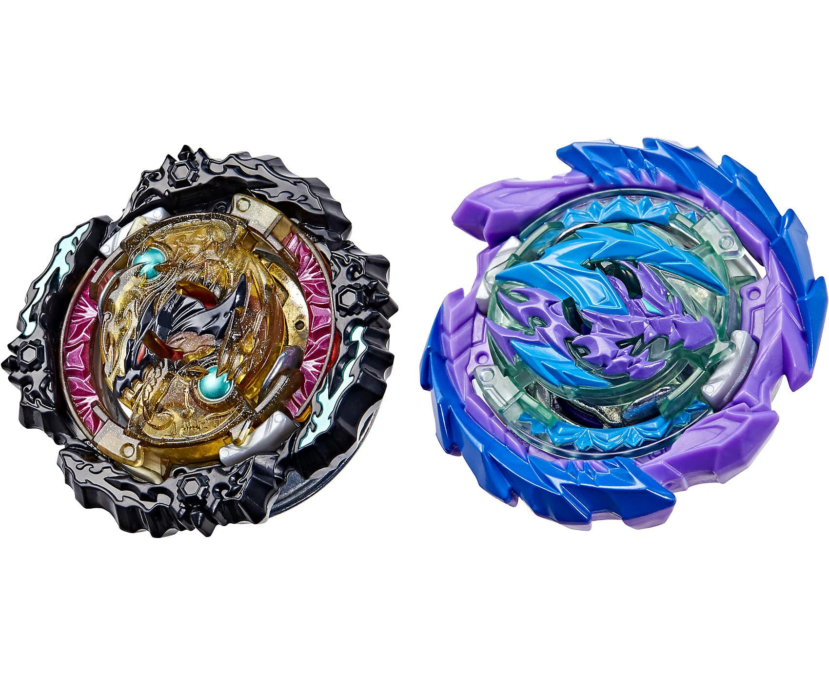 Hasbro Beyblade Burst QuadDrive, Wrath Fafnir F7 and Berserk Linwyrm L7 Competition Spinning Top Pack of 2