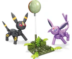 Mega Construx Pokémon Umbreon & Espeon Construction Set - Buildable & Posable Figures - Glow-In-The-Dark Moon - 122 Pieces - 5" h - Gift for Kids 6+ - HGC2