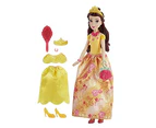 Disney Princess Style Surprise Belle Fashion Doll with 10 Fashions and Accessories, Hidden Surprises Toy for Girls 3 Years Old and Up