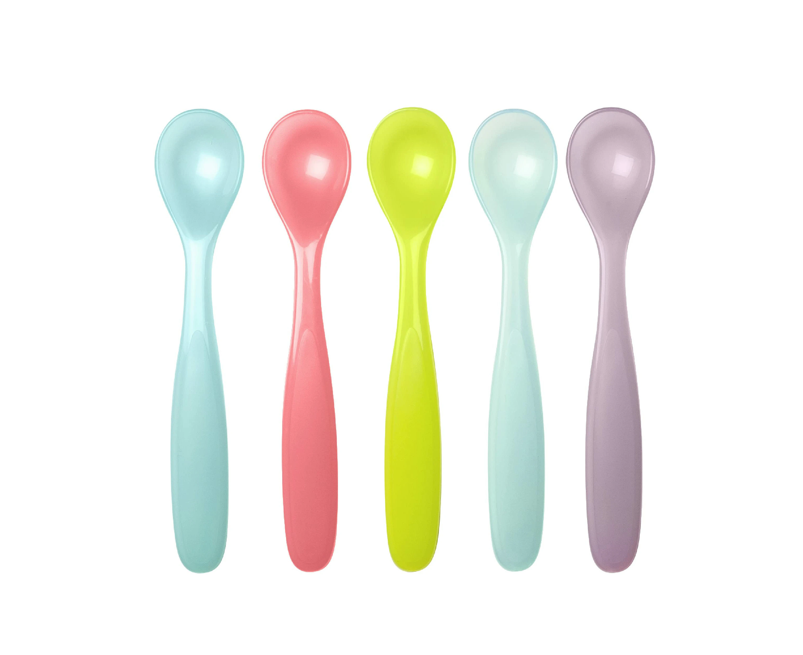 Badabulle Baby Feeding Flexible Spoons, Multi-Colour, Pack of 5