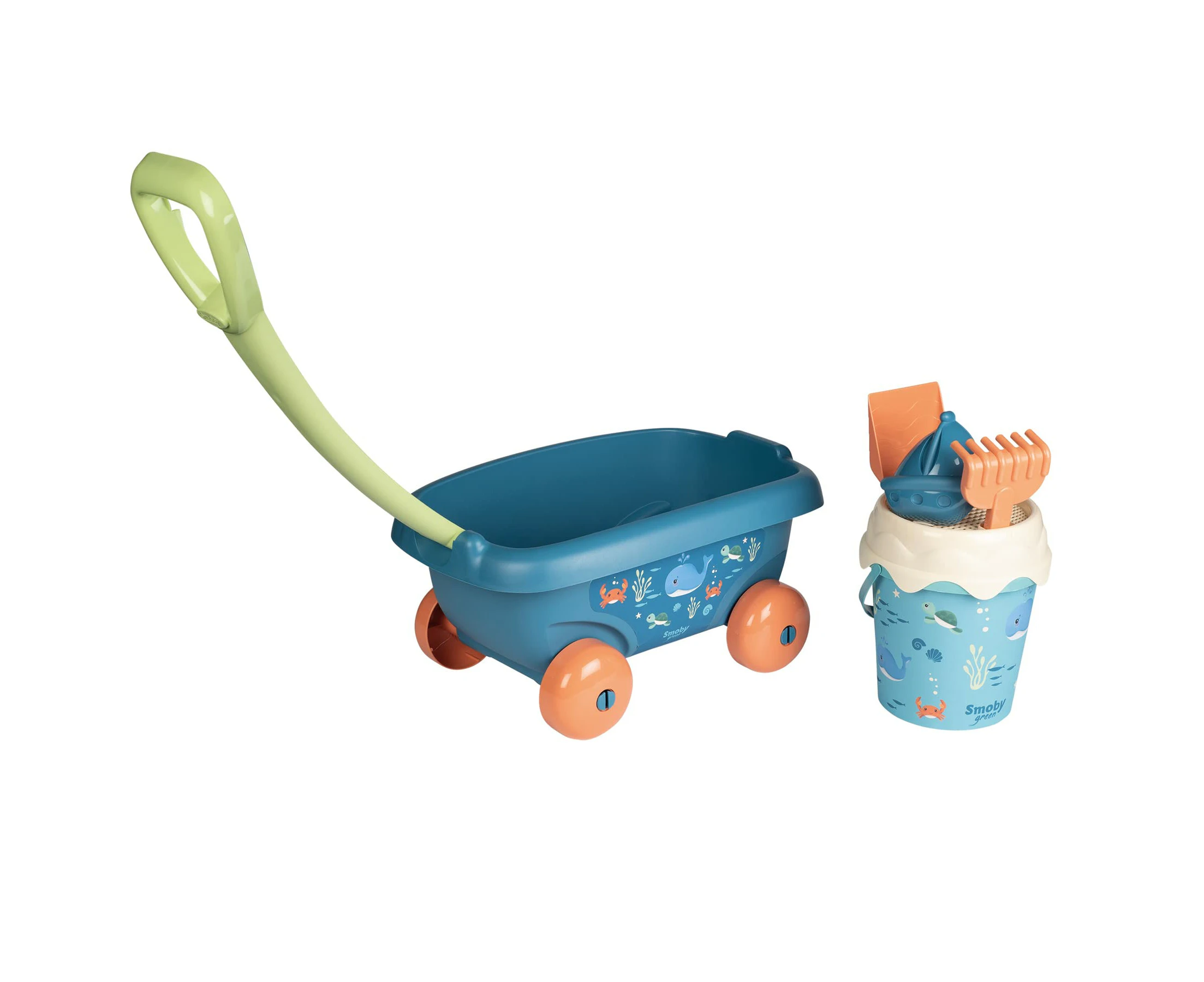 Chariot de plage garni Smoby Green - Smoby - Bleu - A partir de 18 mois