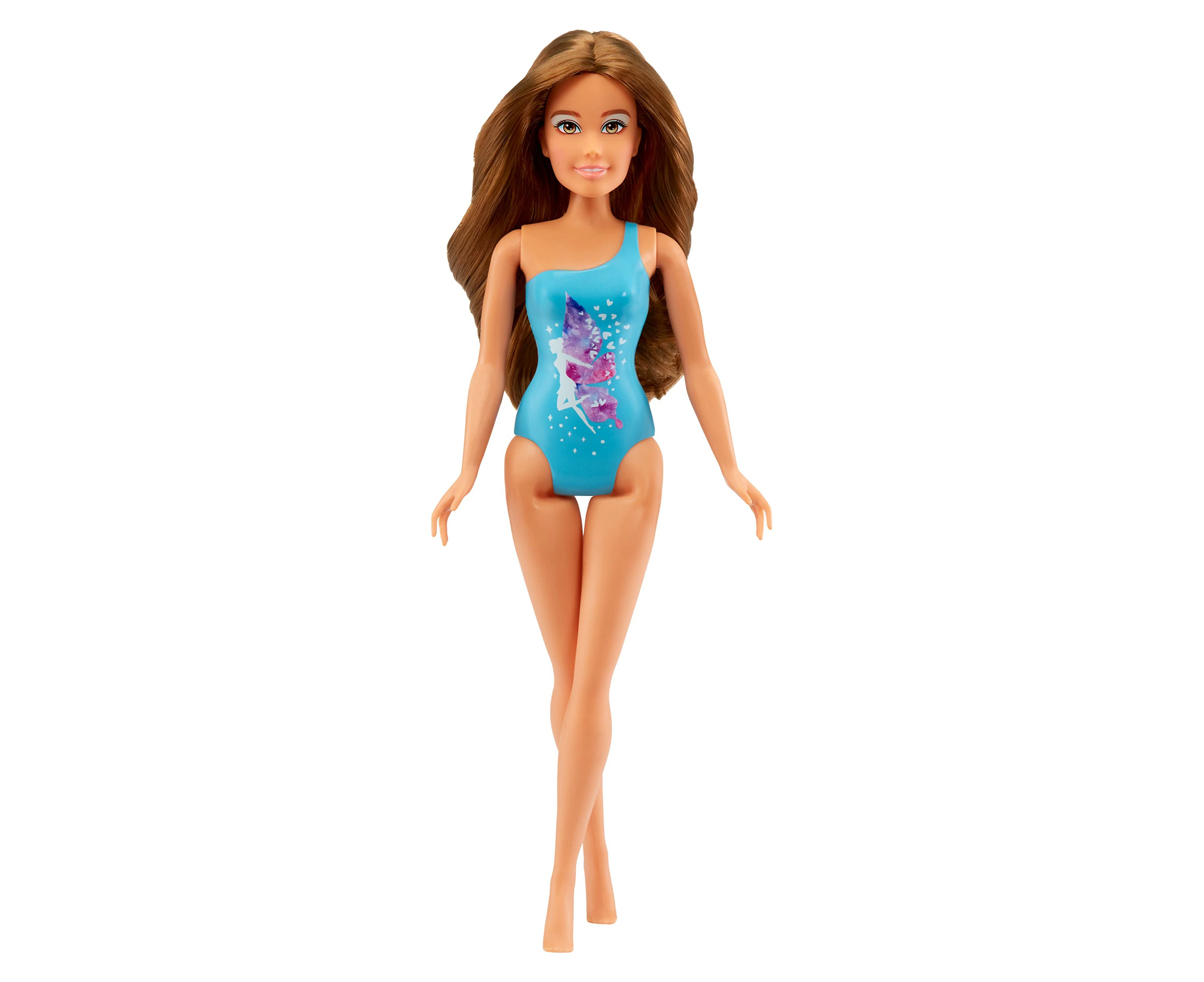 Dream Ella MGA's 578727EUC MGA's Splash Doll-DREAMELLA-11.5"/29.2cm Fashion Doll with Brown Hair & Teal Swimsuit with Colourful Fairy Graphic-Encourages Im