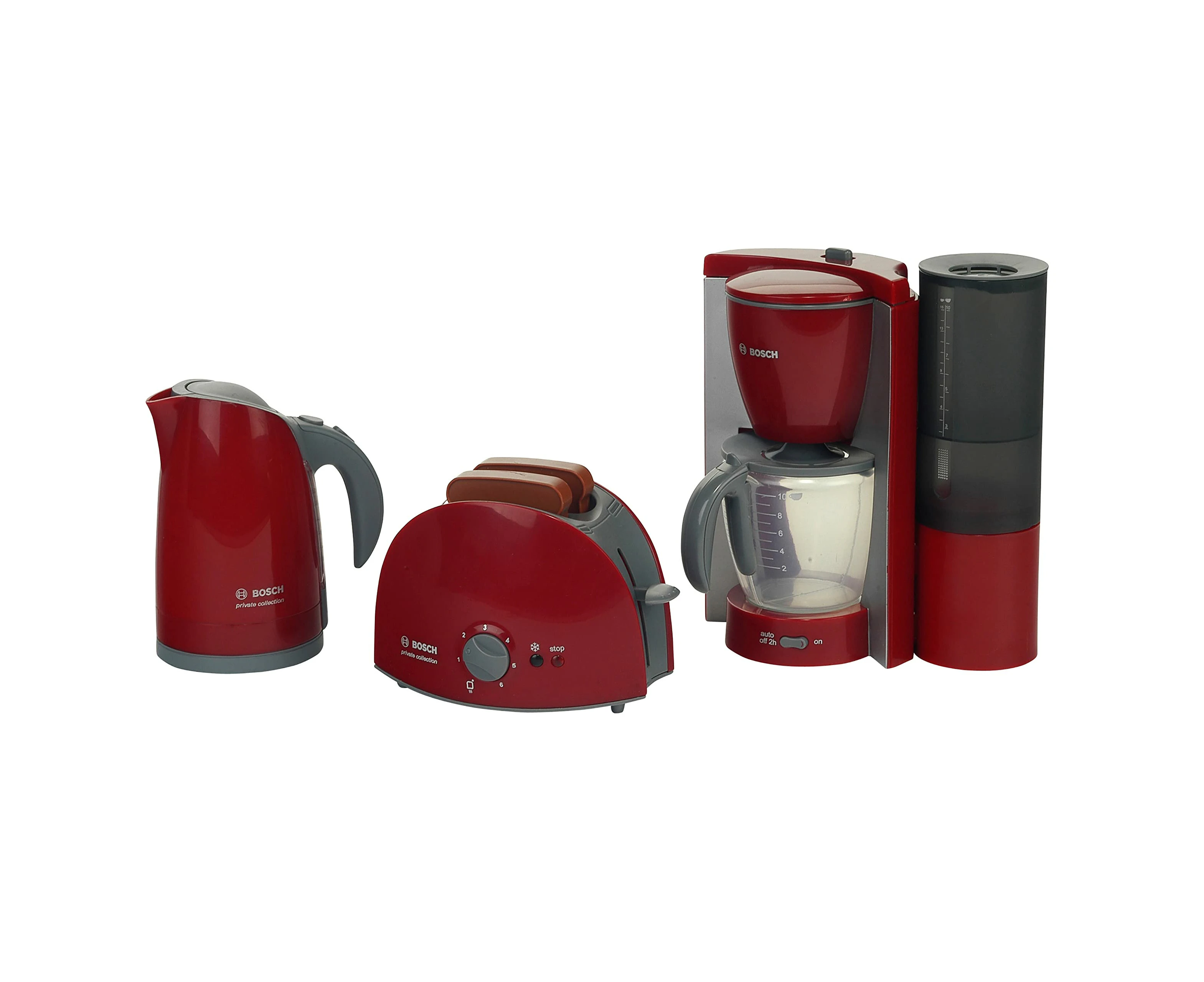 Theo Klein 9580 Bosch Breakfast Set I Kitchen set consisting of toaster, coffee machine and kettle I Packaging dimensions: 44.5 cm x 13 cm x 24.5 cm I Toy