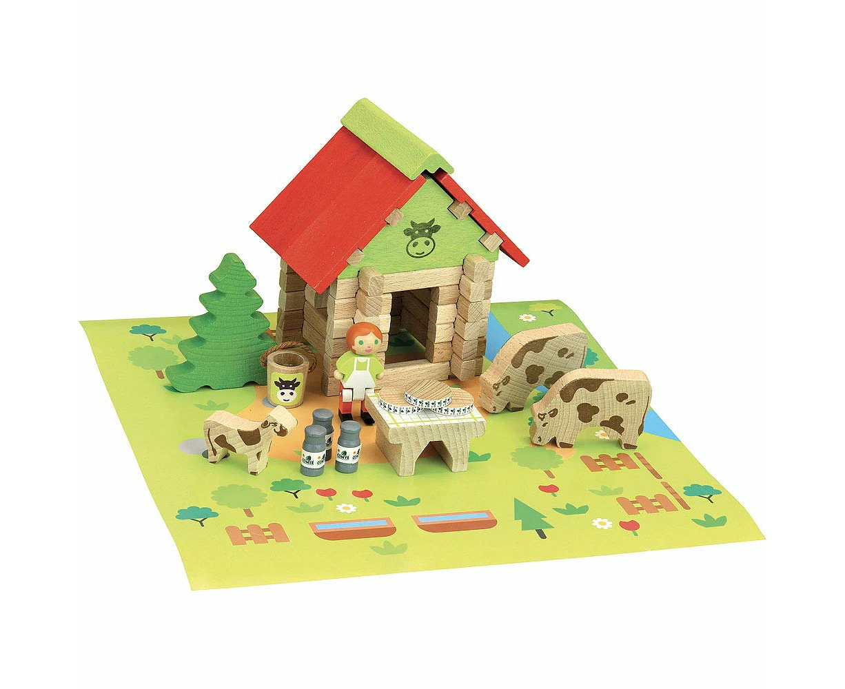 Jeujura 8224 8224-Maison Comte-50 Pieces Wooden Construction Set, Maison du Comte