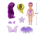 MGA's Dream Ella 578758EUC MGA's Dream Bella Colour Change Surprise Little Fairies-Aubrey-Small Fashion Doll with Wings, Accessories, & Purple Hair-5.5"/14