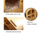 Outdoor Wooden Dog Cat House Villa Style Pet Shelter Weatherproof for Garden