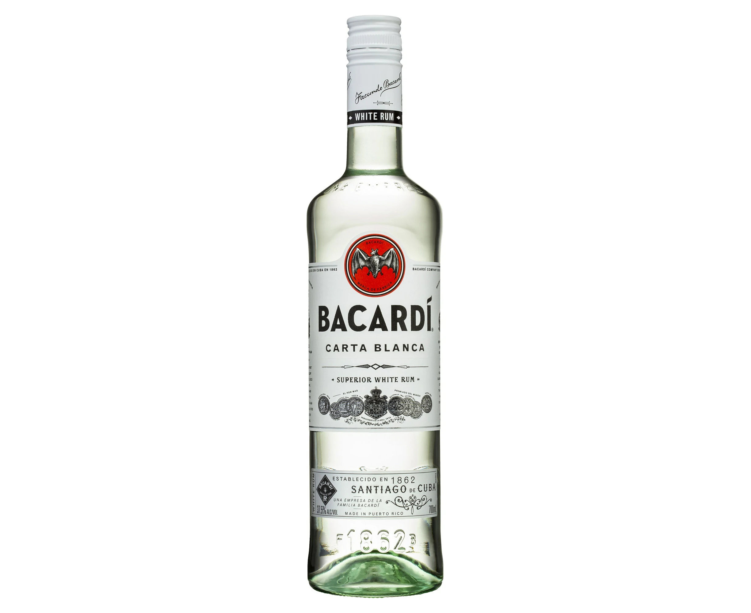 Bacardi Carta Blanca Superior White Rum 700mL Bottle