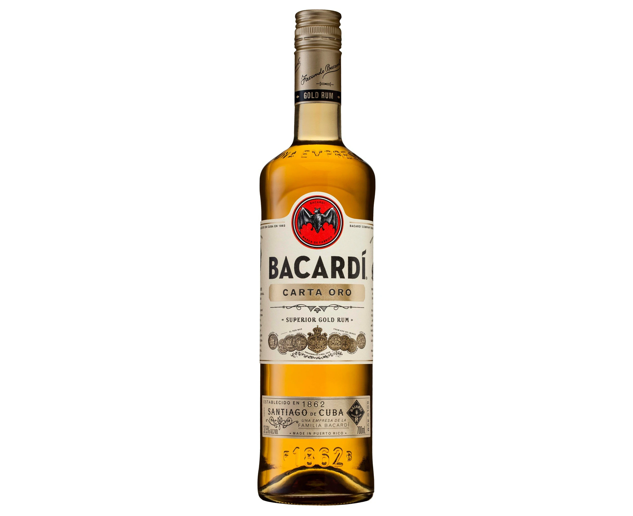 Bacardi Carta Oro Superior Gold Rum 700mL Bottle