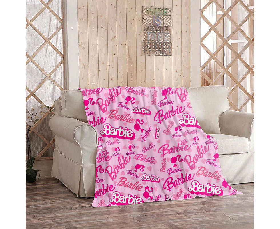 Barbie Flannel Blanket, Super Soft Blanket, 3D Print, Wool Blanket, Suitable For Sofa Living Room