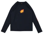 Santa Cruz Rash Guard L/S Flame Dot Black