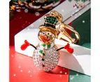 Santa Claus Keychain Christmas Snowman Keychain Wallet Charm Pendant Keychain Girl Women Christmas Gift-Green