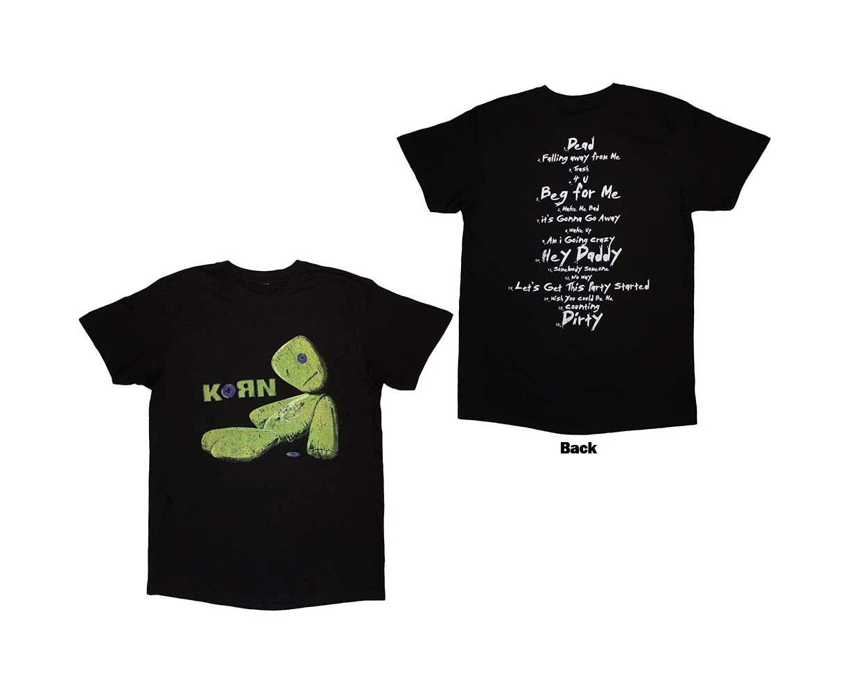 Korn | Official Band T-Shirt | Issues Tracklist (Back Print)