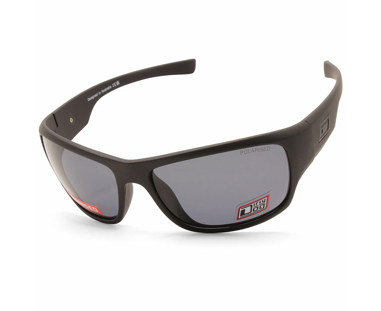 Dirty Dog Circuit Satin Black/grey Polarised Unisex Sports Sunglasses 53768